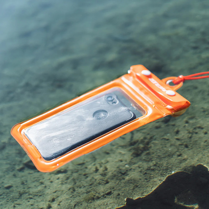 2024 Zone3 Buoyancy Waterproof Phone Pouch SA21WPP113 - Clear / Orange
